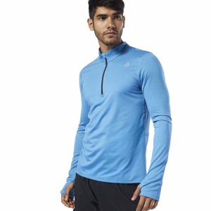 Reebok Running Essentials Quarter Zip Sweatshirt Herren - Blau - DE 164-IXP